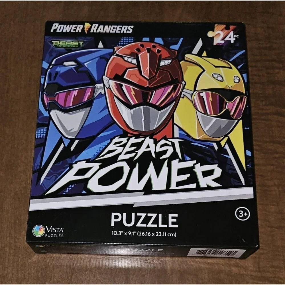 2 Power Rangers 24-Piece Jigsaw Puzzles Lot Beast Power Morphers Vista